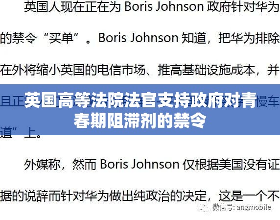 英国高等法院法官支持政府对青春期阻滞剂的禁令